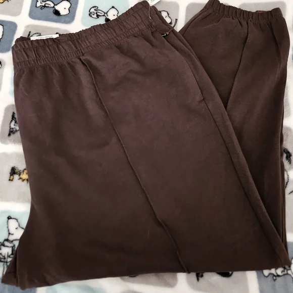 #642 Old Navy Women's Dynamic Fleece Chocolate Brown 7/8 Ankle Joggers.Sz.4X - Picture 1 of 5